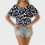 Ilmera - Kasdienė blusa su apvaliu iškirpimu