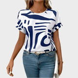 Kasdienis T-shirt su Abstrakčiu Dizainu