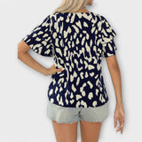 Ilmera - Kasdienė blusa su apvaliu iškirpimu