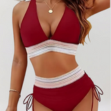 Bikini rinkinys su pilvo palaikymo sistema ir aukštu liemeniu