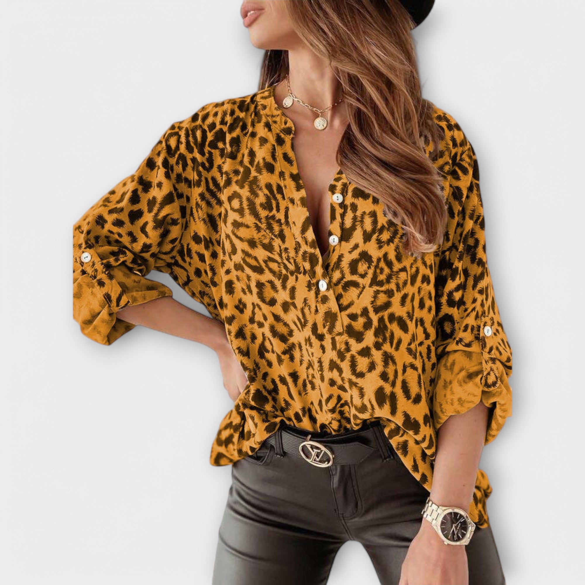 Imina - Moderni Blusa su Leopardo Raštu