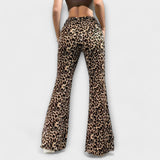 Berenice - Bootcut leopardų kelnės
