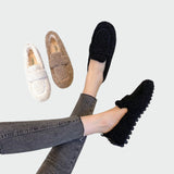 Šilti slip-on batai su elegantišku dizainu