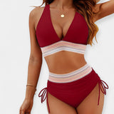 Aukštos Juosmens Bikini su Palaikymu