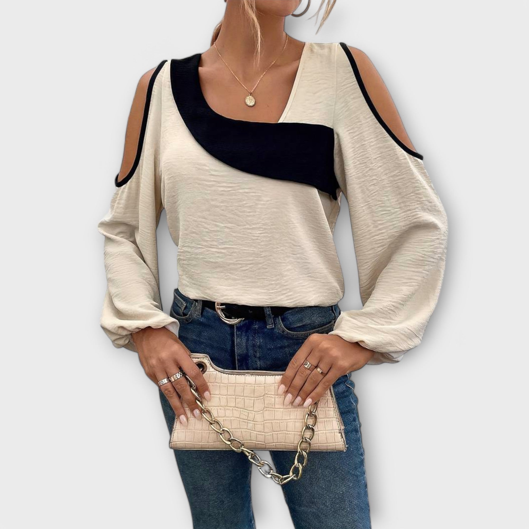 Giedra - Blusa su kvadratiniu iškirpimu