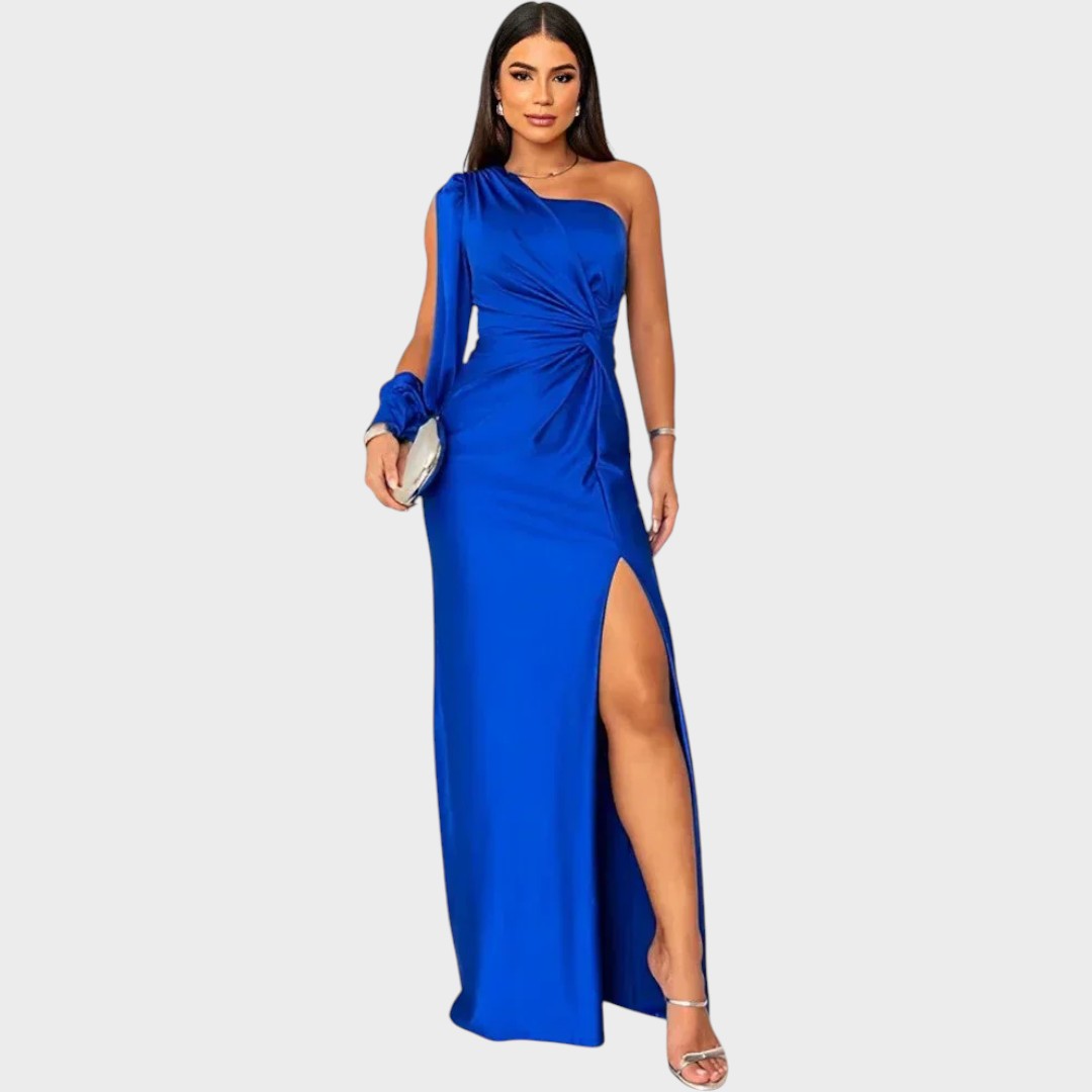Rasa – Elegantiška ilga suknelė vienam peti