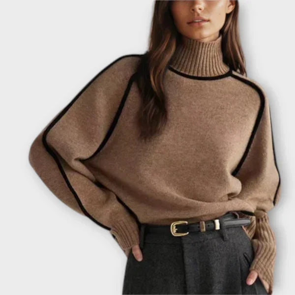 Jotvingė - Minkštas ir elegantiškas megztinis su aukštu kaklu