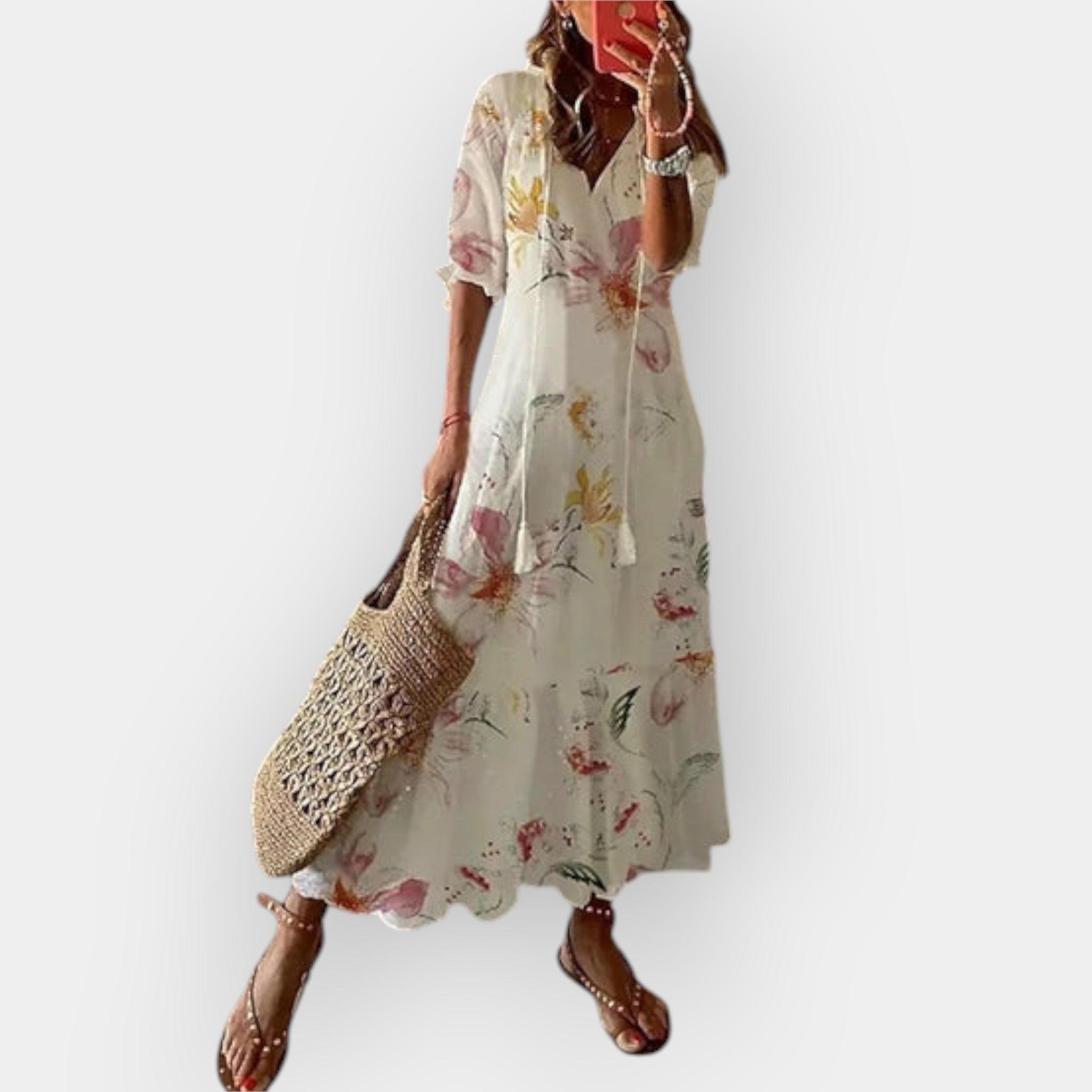 Maksimalus Suknelė su Boho Stiliumi