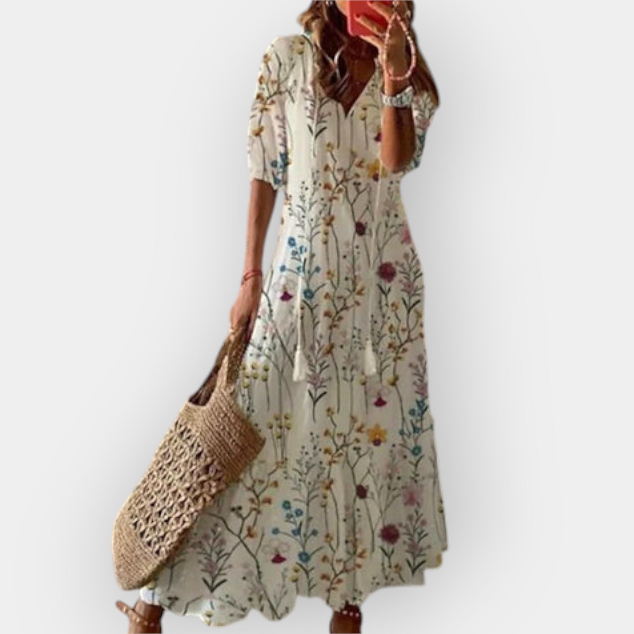 Maksimalus Suknelė su Boho Stiliumi